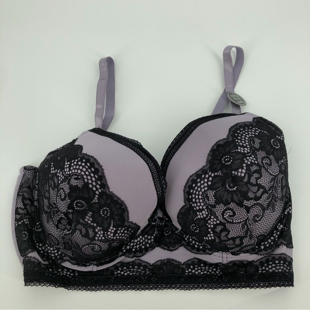 New Body Frosting Super Sexy Lace Bra‎ 44D Light Purple NWT